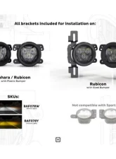 Morimoto 4Banger LED Fog Lights (White ) Jeep Gladiator | Wrangler 2018+                                     - BAF078W - Image 4