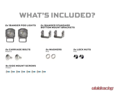 Morimoto 1Banger LED Pods HXB Wide Beam 1 (White) - BAF100