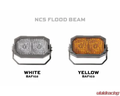 Morimoto 2Banger LED Pods NCS Flood Beam (Yellow) - BAF103