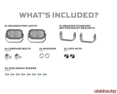 Morimoto 2Banger NCS LED Pods (Combo / Yellow / Set) - BAF107Y