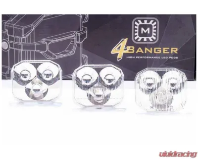 Morimoto 4Banger Replacement Lens Optics (White/Flood) - BAF207