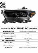 Morimoto XB Evo Hybrid LED Headlights Toyota Tacoma 2016-2023                                     - LF2-530Y - Image 15