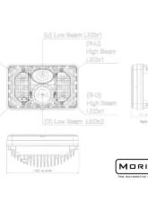 Morimoto SeaLED4 4x6 Bi-LED Headlight (Single)                                     - LF267 - Image 6