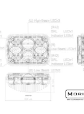 Morimoto Sealed5 Bi-LED Headlight (5x7)                                     - LF268 - Image 8