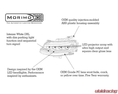 Morimoto XB LED Headlight (Set) Chevrolet Camaro 2016-2018 - LF403