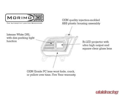 Morimoto XB LED Headlight (Set) Ford Mustang 2010-2012 - LF440