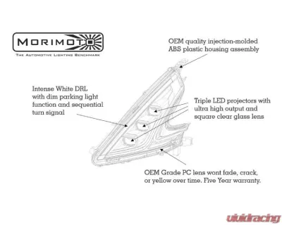 Morimoto XB LED Headlight (Set) Nissan 370Z 2009-2021 - LF474-ASM