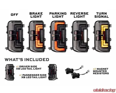 Morimoto Smoked Lens XB LED Low Profile Tail Lights Ford Bronco 2021+ - LF750