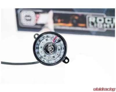 Morimoto Rock Light Parts White Puck w/ Input Wiring (Single) - XRL40