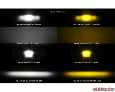 Morimoto 4Banger 2.0 NCS Combo Yellow LED Pods Set - BAF004.2Y