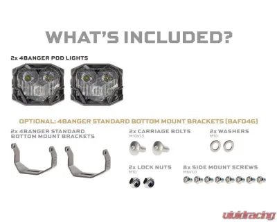 Morimoto 4Banger 2.0 NCS Combo Yellow LED Pods Set - BAF004.2Y