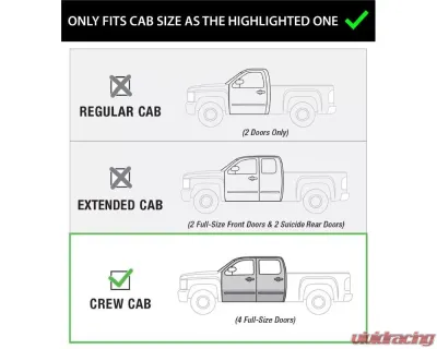 Tyger Auto Under Seat Storage Box Chevrolet Silverado | GMC Sierra 1500|2500|3500 Crew Cab 2007-2014 - TG-CB5C2358