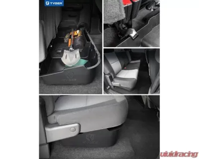 Tyger Auto Under Seat Storage Box Chevrolet Silverado | GMC Sierra 1500|2500|3500 Crew Cab 2007-2014 - TG-CB5C2358