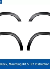 Tyger Auto Factory Style Fender Flares (Paintable Fine-Textured Matte Black) Chevrolet Silverado 1500 2019-2021                                     - TG-FF6C4338 - Image 2
