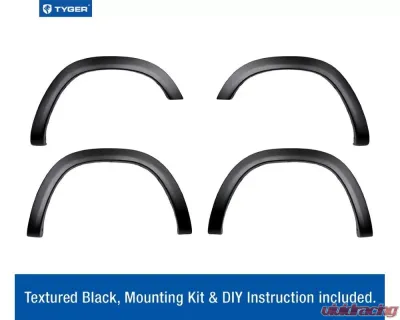 Tyger Auto Factory Style Fender Flares (Paintable Fine-Textured Matte Black) Chevrolet Silverado 1500 2019-2021 - TG-FF6C4338