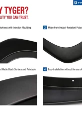 Tyger Auto Factory Style Fender Flares (Paintable Fine-Textured Matte Black) Chevrolet Silverado 1500 2019-2021                                     - TG-FF6C4338 - Image 3