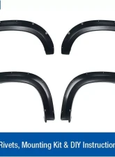 Tyger Auto Bolt-Riveted Style Fender Flares (Paintable Smooth Matte Black) Chevrolet Silverado 1500 2019-2021                                     - TG-FF8C4588 - Image 2