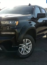 Tyger Auto Bolt-Riveted Style Fender Flares (Paintable Smooth Matte Black) Chevrolet Silverado 1500 2019-2021                                     - TG-FF8C4588 - Image 3