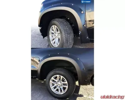Tyger Auto Bolt-Riveted Style Fender Flares (Paintable Smooth Matte Black) Chevrolet Silverado 1500 2019-2021 - TG-FF8C4588