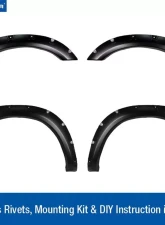 Tyger Auto Bolt-Riveted Style Fender Flares (Paintable Smooth Matte Black) Ram 2500 | 3500 2019-2021                                     - TG-FF8D4418 - Image 2