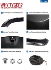 Tyger Auto Bolt-Riveted Style Fender Flares (Paintable Smooth Matte Black) Ram 2500 | 3500 2019-2021                                     - TG-FF8D4418 - Image 4