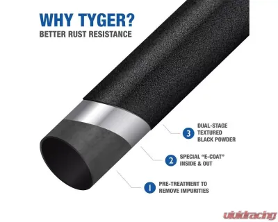 Tyger Auto 3.5" Textured Black Step Bars Toyota Tundra Double Cab 2007-2021 - TG-SS2T35078