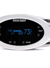 Dakota Digital DCC-2300-S-B Digital Elliptical Climate Control System for Vintage Air Gen II Satin Bezel Blue Display                                     - DCC-2300-S-B - Image 2