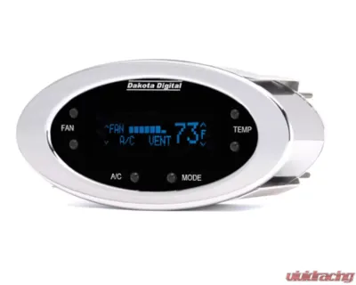 Dakota Digital DCC-2300-S-B Digital Elliptical Climate Control System for Vintage Air Gen II Satin Bezel Blue Display - DCC-2300-S-B