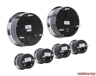 Dakota Digital HDX-2024-K Six-Piece Universal Round HDX System Black Face - HDX-2024-K
