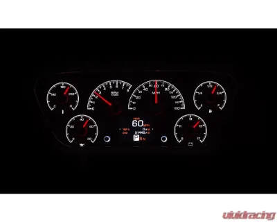 Dakota Digital HDX System Silver Face Pickup for 1953-1955 Chevrolet Trucks - HDX-53F-PU-S