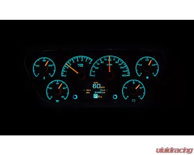 Dakota Digital HDX System Silver Face Pickup for 1953-1955 Chevrolet Trucks - HDX-53F-PU-S