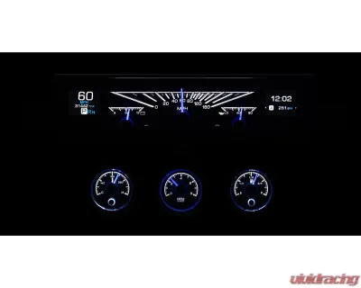 Dakota Digital HDX System Black Face for 1961-1962 Chevrolet Impala, Dashboard Gauge Set - HDX-61C-IMP-K