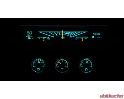 Dakota Digital HDX System Black Face for 1961-1962 Chevrolet Impala, Dashboard Gauge Set - HDX-61C-IMP-K