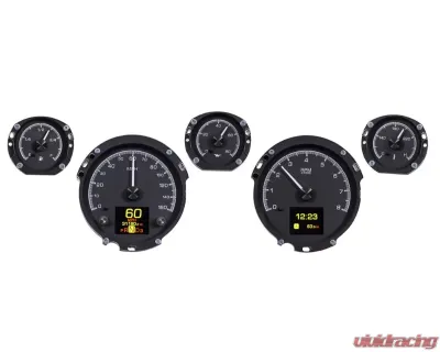 Dakota Digital HDX System Black Face for 1967-1968 Ford Mustang, 5-inch Size - HDX-67F-MUS-K