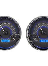 Dakota Digital VHX-1014-C-B Dual Round Universal VHX System Carbon Fiber Blue Display                                     - VHX-1014-C-B - Image 3