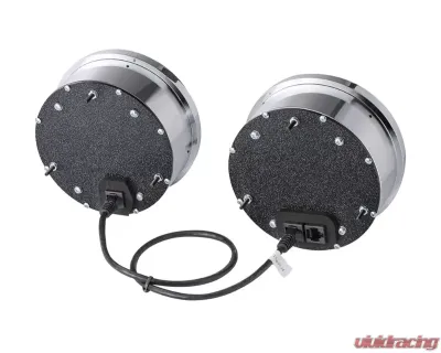 Dakota Digital VHX-1014-K-R Dual Round Universal VHX System Black Alloy Red Display - VHX-1014-K-R