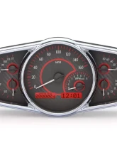 Dakota Digital VHX-1016-C-R Universal Multi-Level VHX System Carbon Fiber Red Display                                     - VHX-1016-C-R - Image 2