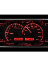 Dakota Digital VHX-1018-S-R Rounded Rectangle VHX System Silver Alloy Red Display                                     - VHX-1018-S-R - Image 2