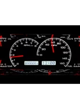 Dakota Digital VHX-1018-K-W Rounded Rectangle VHX System Black Alloy Face White Display                                     - VHX-1018-K-W - Image 2