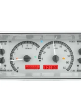 Dakota Digital VHX-1018-S-R Rounded Rectangle VHX System Silver Alloy Red Display                                     - VHX-1018-S-R - Image 3