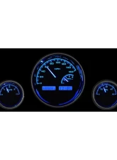 Dakota Digital VHX-1022-K-B 5-Piece Round Universal VHX System Black Alloy Blue Display                                     - VHX-1022-K-B - Image 2