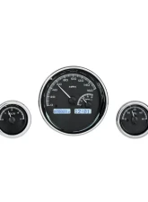 Dakota Digital VHX-1022-K-W 5-Piece Round Universal VHX System Black Alloy White Display                                     - VHX-1022-K-W - Image 3