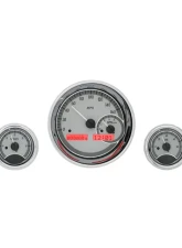 Dakota Digital VHX-1022-S-R 5-Piece Round Universal VHX System Silver Alloy Red Display                                     - VHX-1022-S-R - Image 3