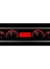 Dakota Digital VHX-1023-S-R Rectangle Universal VHX System Silver Alloy Red Display                                     - VHX-1023-S-R - Image 2