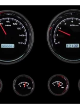 Dakota Digital VHX-1024-K-W 6-Piece Round Universal VHX System Black Alloy White Display                                     - VHX-1024-K-W - Image 2