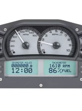 Dakota Digital VHX-1100-S-W Race Inspired VHX System Silver Alloy White Display Universal                                     - VHX-1100-S-W - Image 2