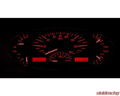 Dakota Digital VHX-32F-S-R VHX System Silver Alloy Face Red Display for 1932 Ford Car - VHX-32F-S-R