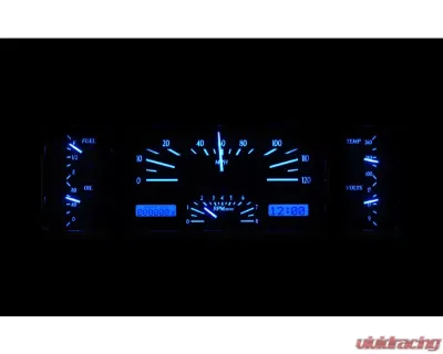 Dakota Digital VHX-39C-S-B VHX System Silver Alloy Face Blue Display for 1939 Chevrolet - VHX-39C-S-B