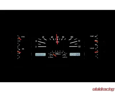 Dakota Digital VHX-39C-S-W VHX System Silver Alloy Face White Display for 1939 Chevrolet - VHX-39C-S-W