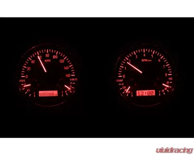 Dakota Digital VHX-47C-PU-C-R VHX System Carbon Fiber Face Red Display for 1947-1953 Chevrolet Truck - VHX-47C-PU-C-R